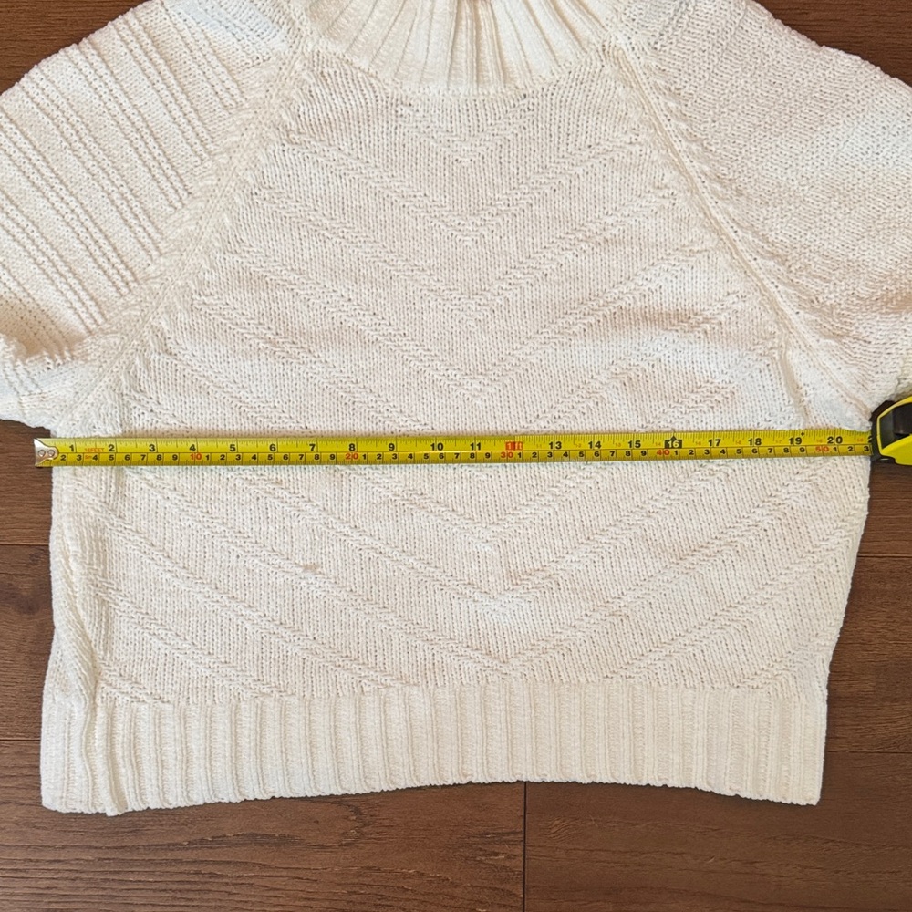 Cozy Cream Ribbed Mock Neck Sweater - Picture 4 of 6